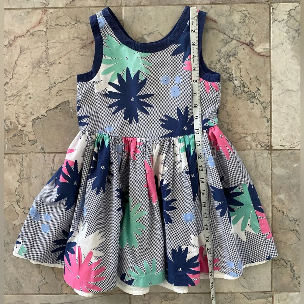 Gymboree Floral Kids Dress - Blue, Pink, White Size 5 Great Condition